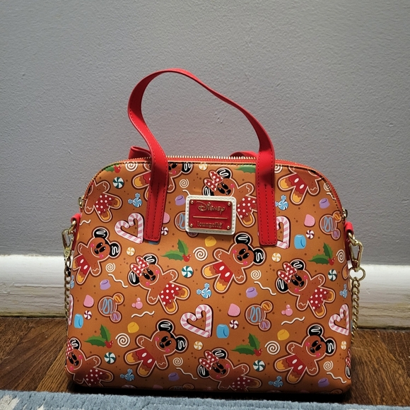RARE LOUNGEFLY Disney Gingerbread Crossbody Purse - Picture 1 of 2